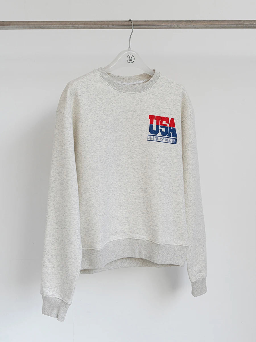 2024 New Letter Print Sport Pullover Tops Fashion Long Sleeve Stand Collar Zipper Sweatshirts American Vintage Sweatshirt Women