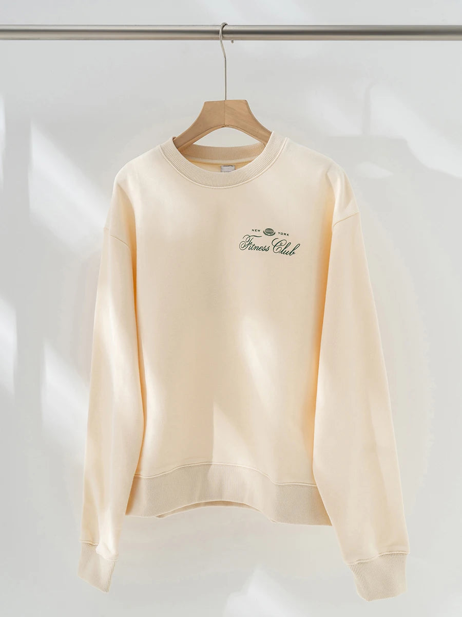 2024 New Letter Print Sport Pullover Tops Fashion Long Sleeve Stand Collar Zipper Sweatshirts American Vintage Sweatshirt Women