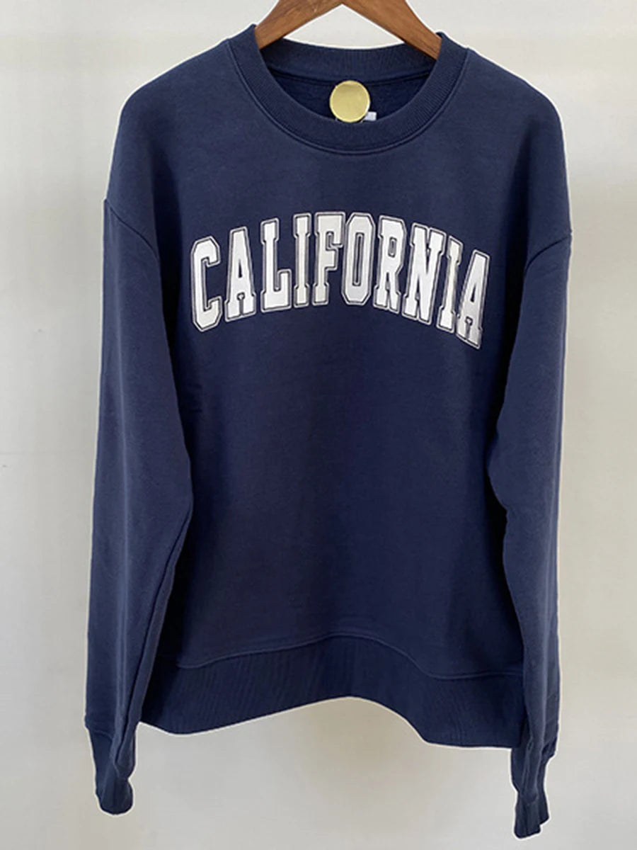 2024 New Letter Print Sport Pullover Tops Fashion Long Sleeve Stand Collar Zipper Sweatshirts American Vintage Sweatshirt Women