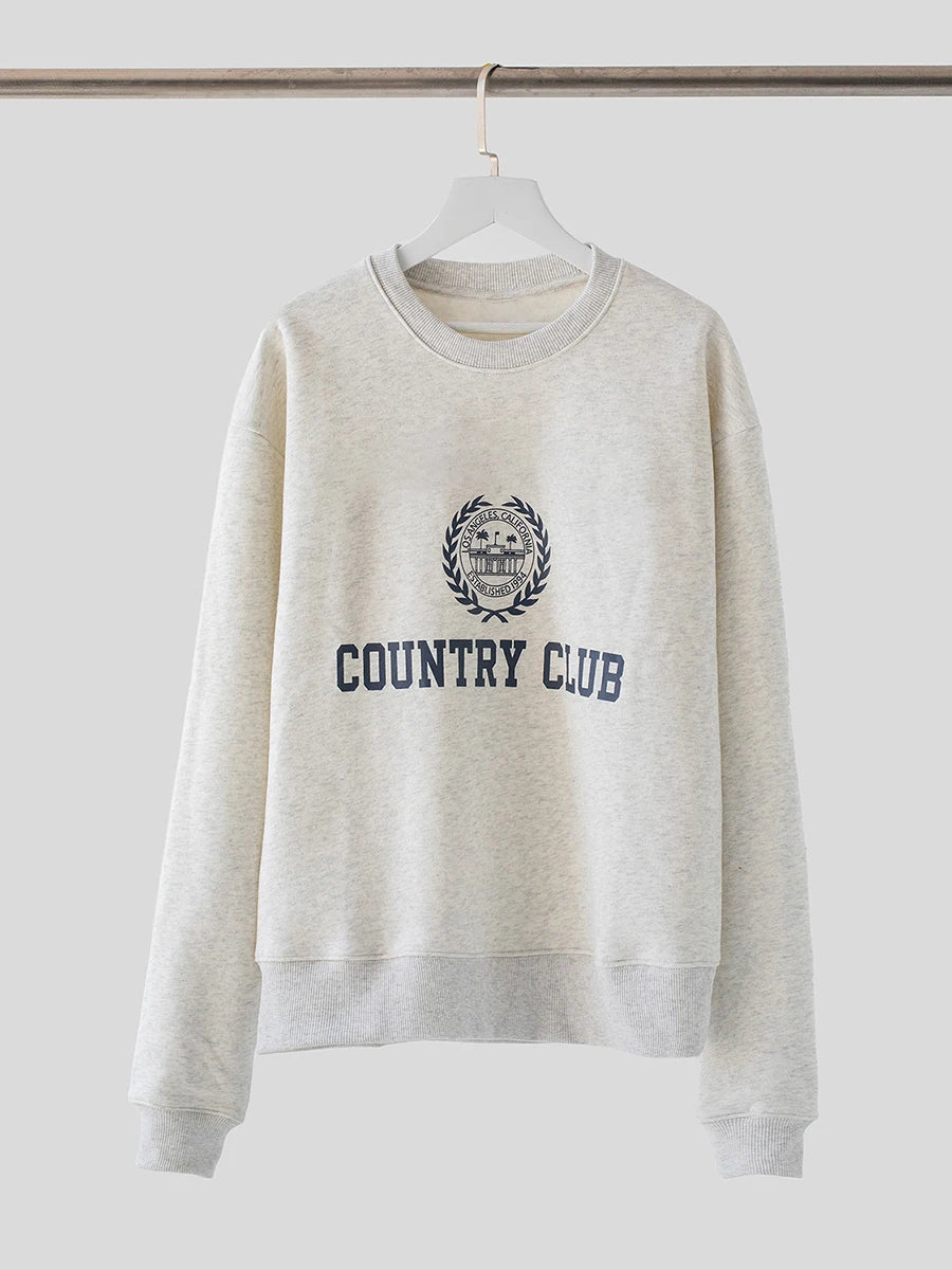 2024 New Letter Print Sport Pullover Tops Fashion Long Sleeve Stand Collar Zipper Sweatshirts American Vintage Sweatshirt Women