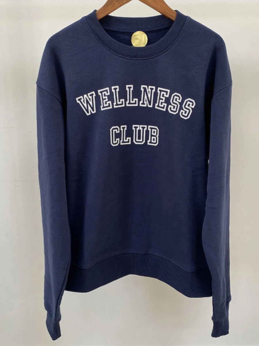 2024 New Letter Print Sport Pullover Tops Fashion Long Sleeve Stand Collar Zipper Sweatshirts American Vintage Sweatshirt Women