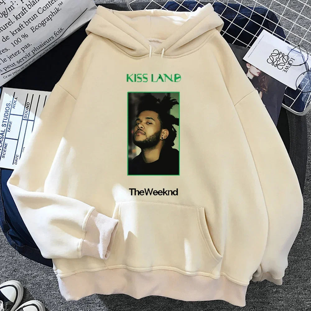 The Weeknd hoodies women vintage Fleece Hood sweatshirts women japanese Pullover hoodies women Autumn Winter  sweatshirt hoodie