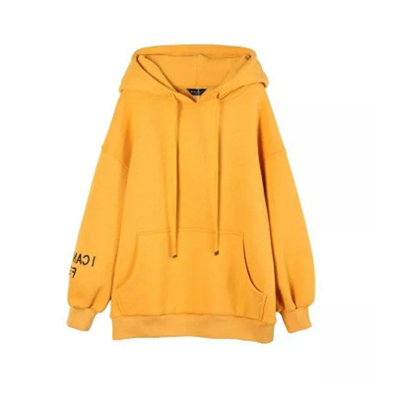 Woman sweater autumn/winter pullovers long lantern sleeve hooded drawstring letters print Ladies coat dropshipping ZBB621