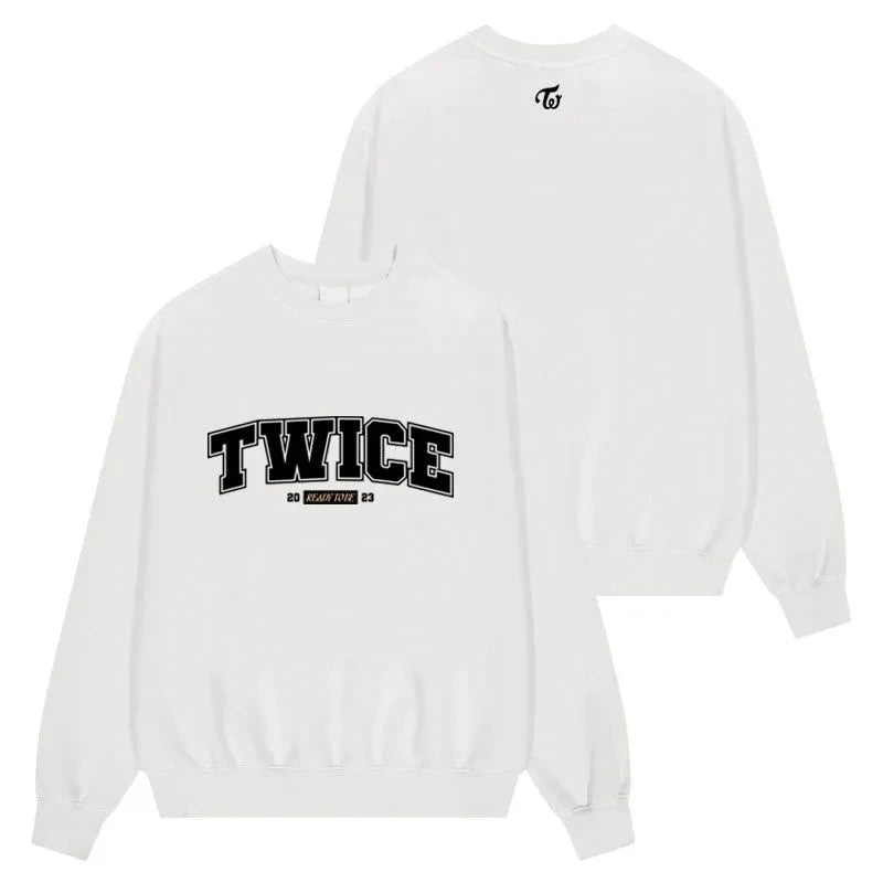 2023 TWICE 8th Anniversary Men/Women Hoodie Design Aid Clothing Same Sweatshirt Unisex Streetwear Jacket Sweatshirt Top