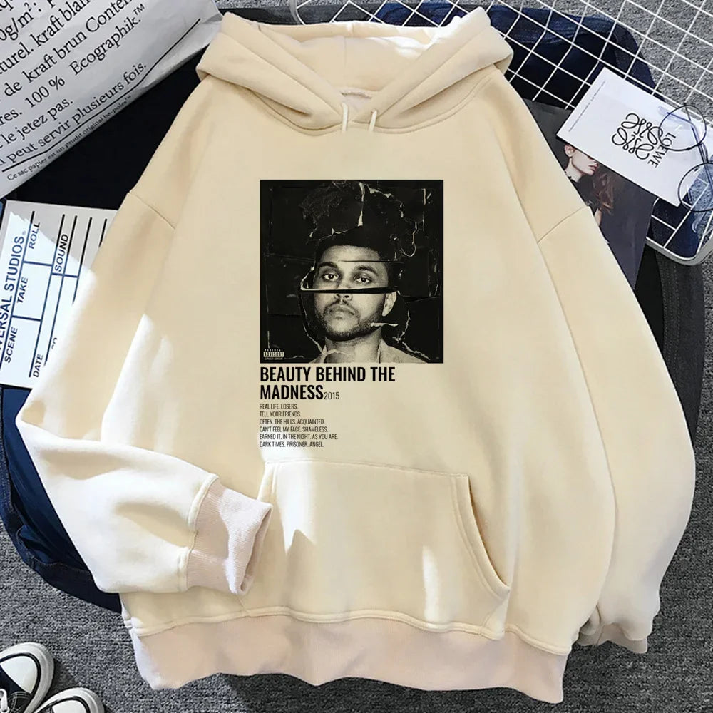 The Weeknd hoodies women vintage Fleece Hood sweatshirts women japanese Pullover hoodies women Autumn Winter  sweatshirt hoodie