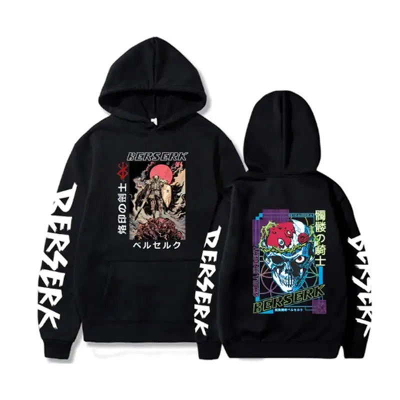 Berserk Guts Hoodies Men Women Graphic Print Long Sleeve Streetwear Japanese Style Manga Sweatshirts Fleece Loose Soft Clothing